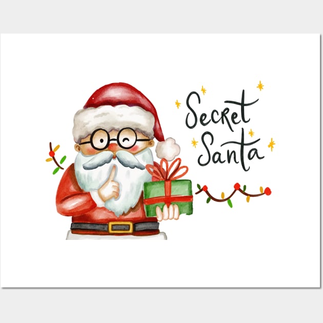 Santa Claus Secret Santa Wall Art by Mako Design 